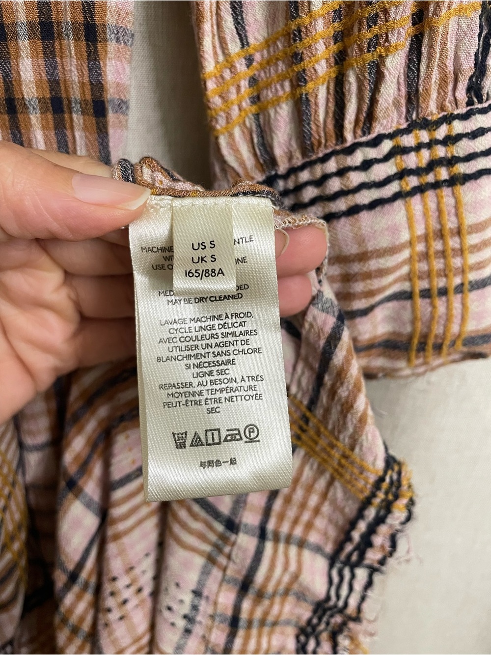 Free People Sadie Plaid Maxi Dress Button Front Duster Size S - Picture 5 of 8